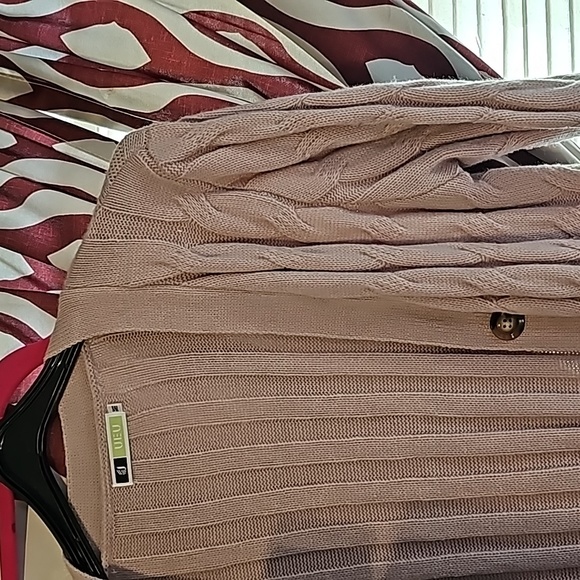 UEU powder pink cable knit cardigan - Picture 5 of 9